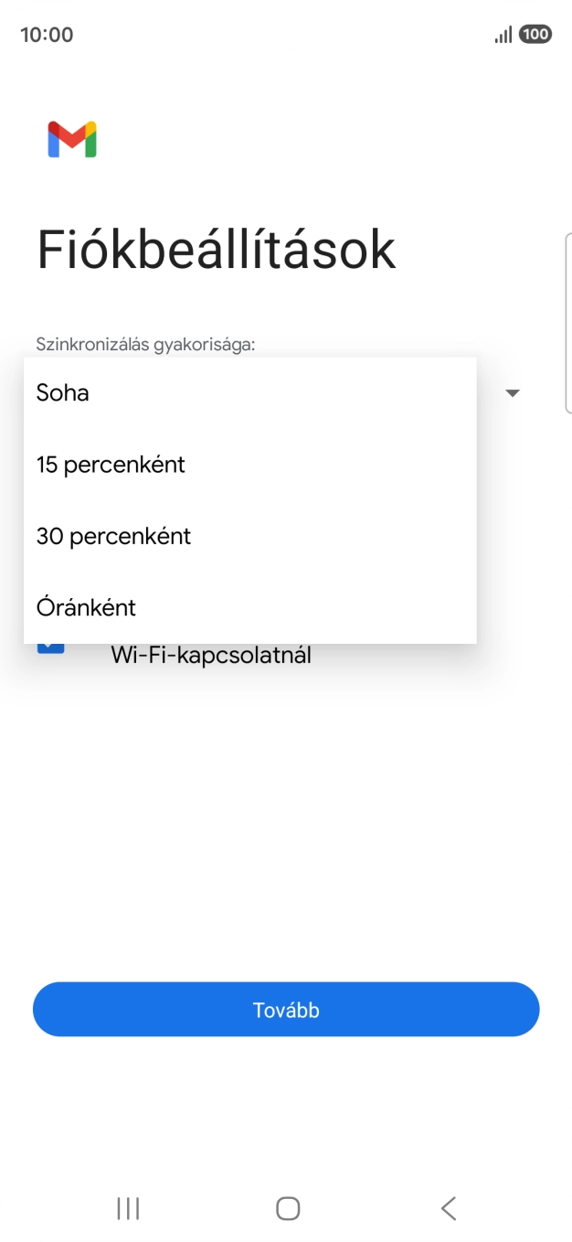 Válaszd ki a kívánt beállítást.