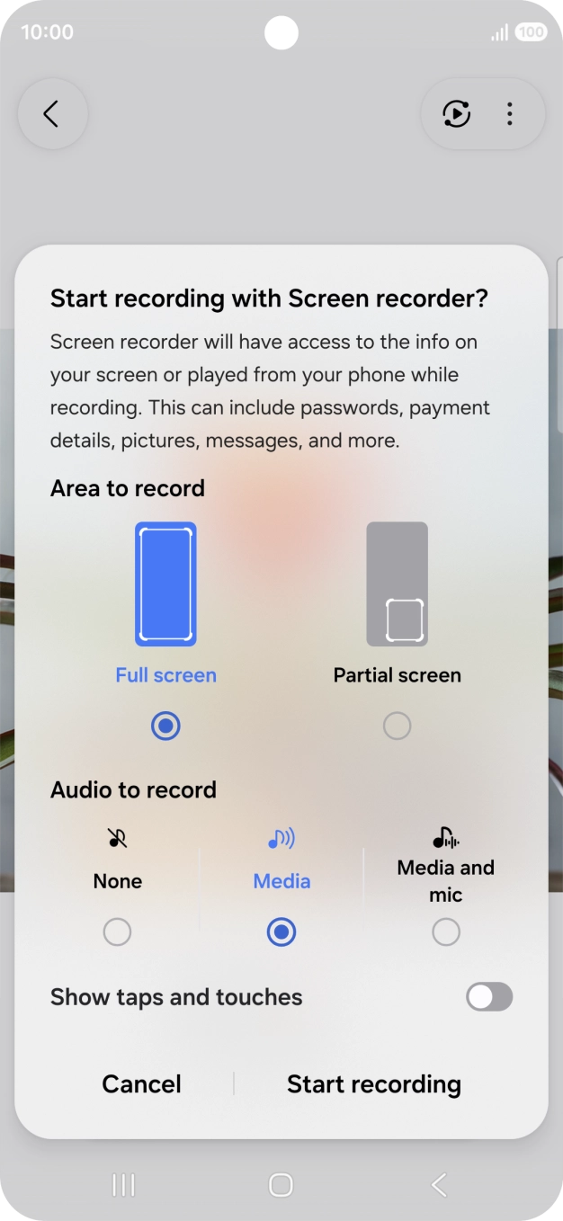 Follow the instructions on the screen to select the required settings.