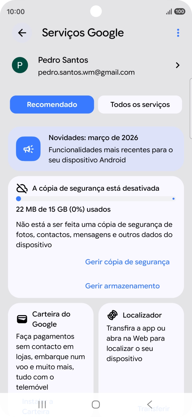 Prima Todos os serviços.