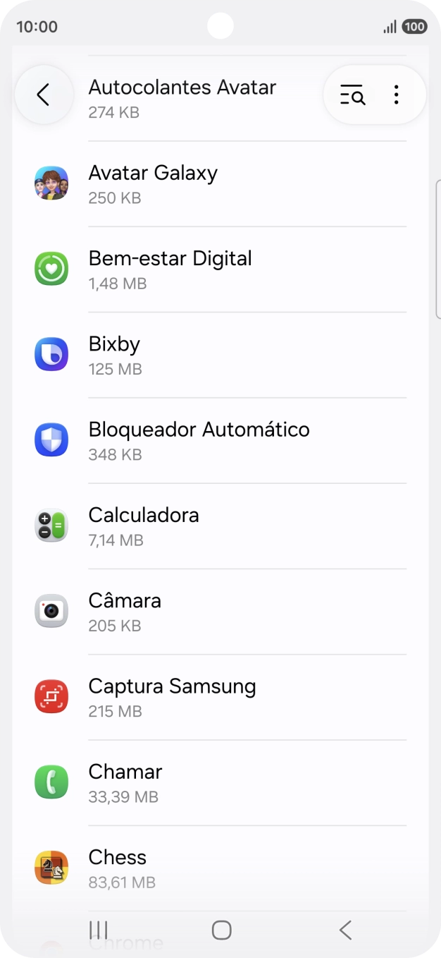 Prima a app pretendida.