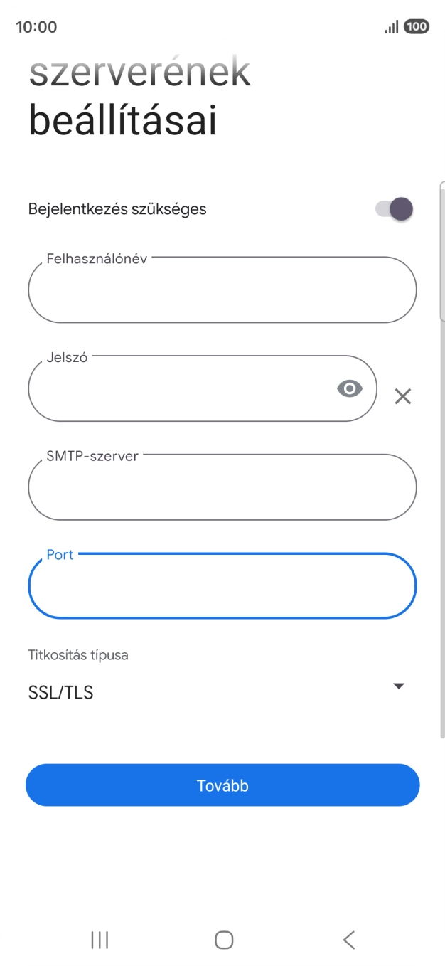 Válaszd a Tovább lehetőséget.