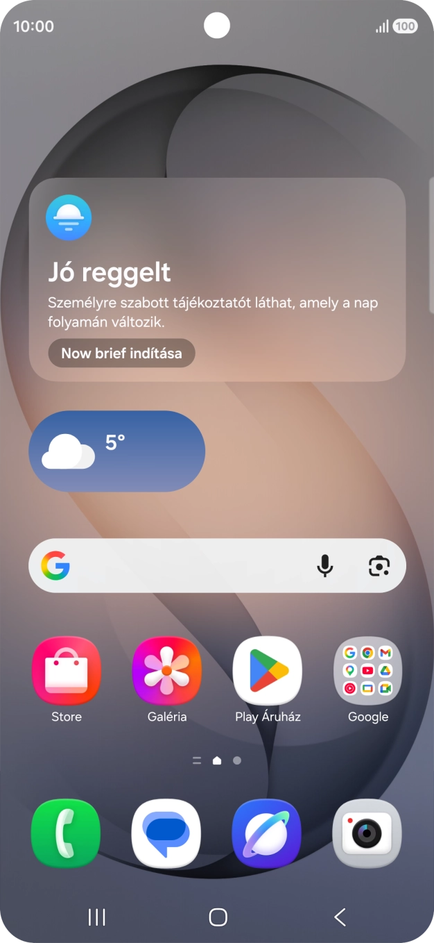 Húzd az ujjadat lefelé a kijelző jobb felső sarkától. Húzd az ujjadat lefelé a kijelző jobb felső sarkától.