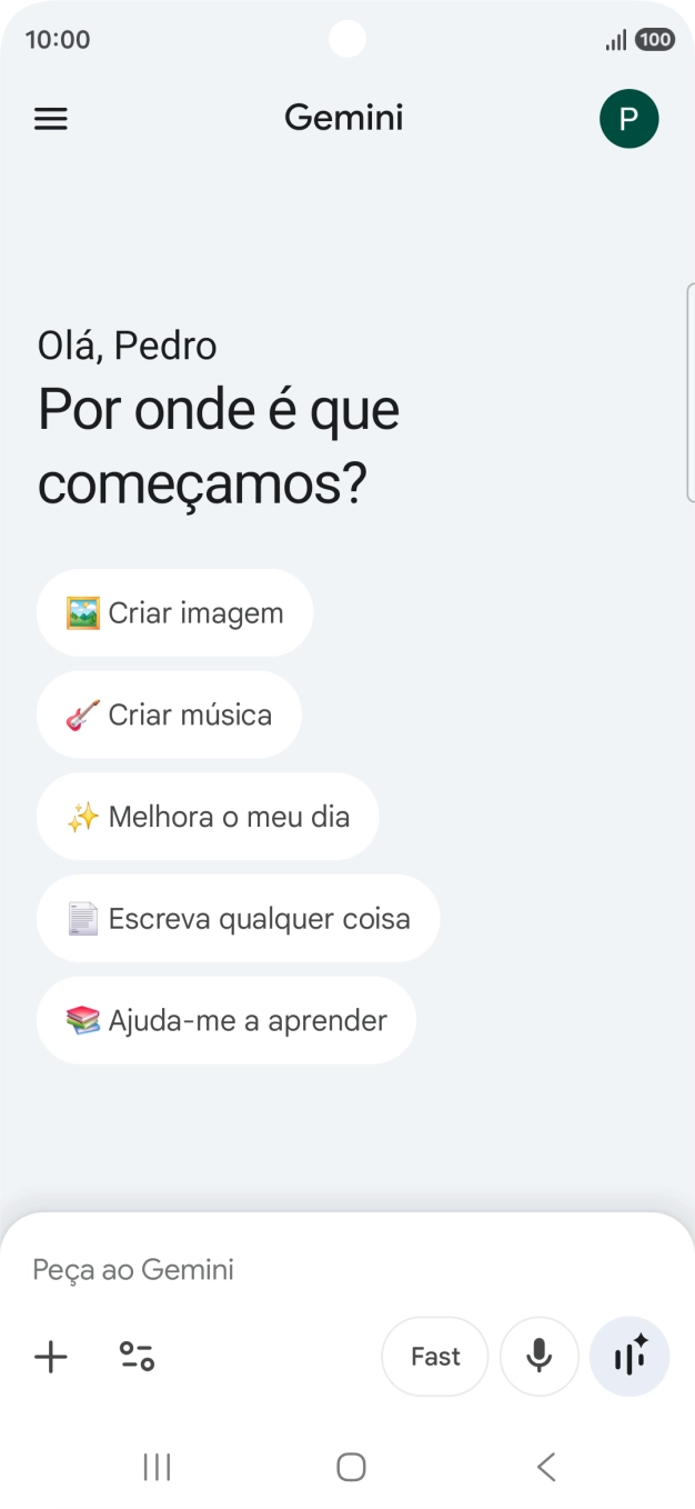 Prima o ícone de perfil.