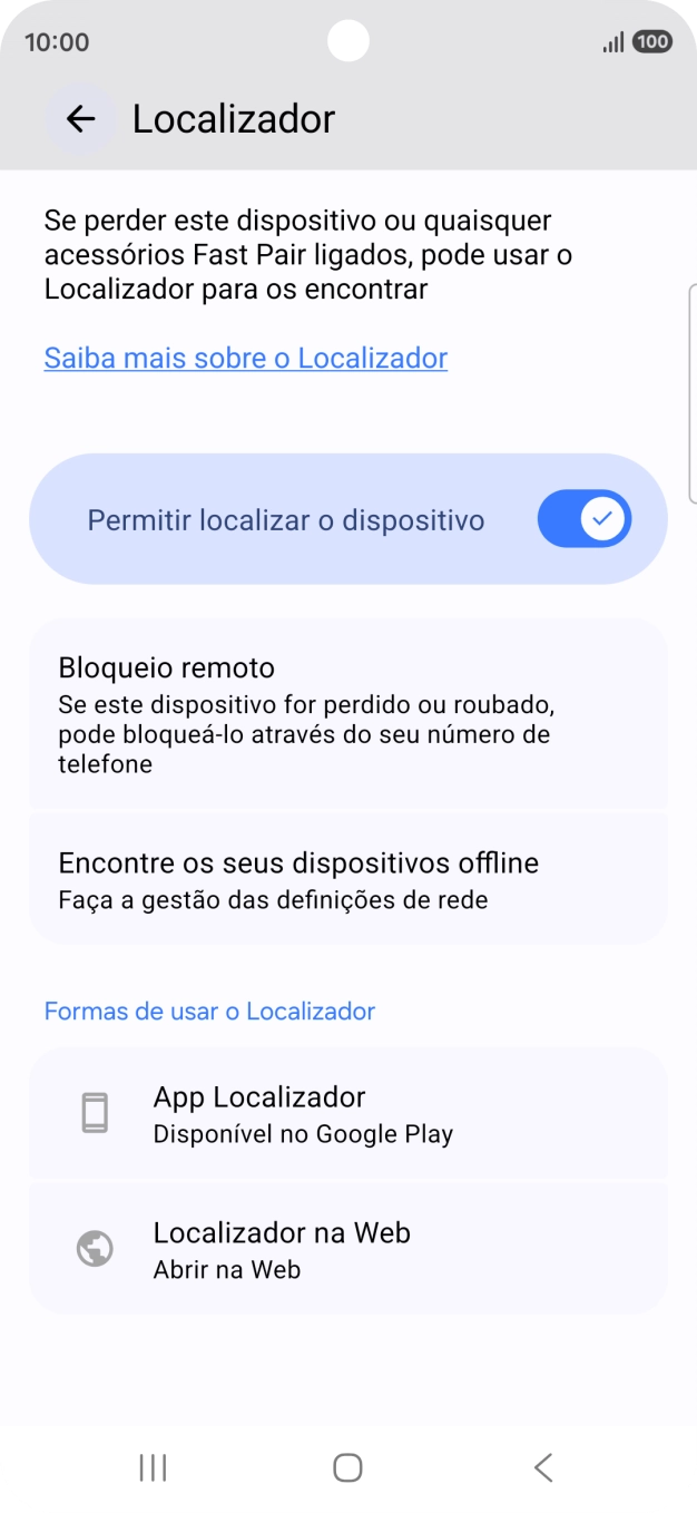 Prima a tecla de início para terminar e voltar ao ecrã inicial.