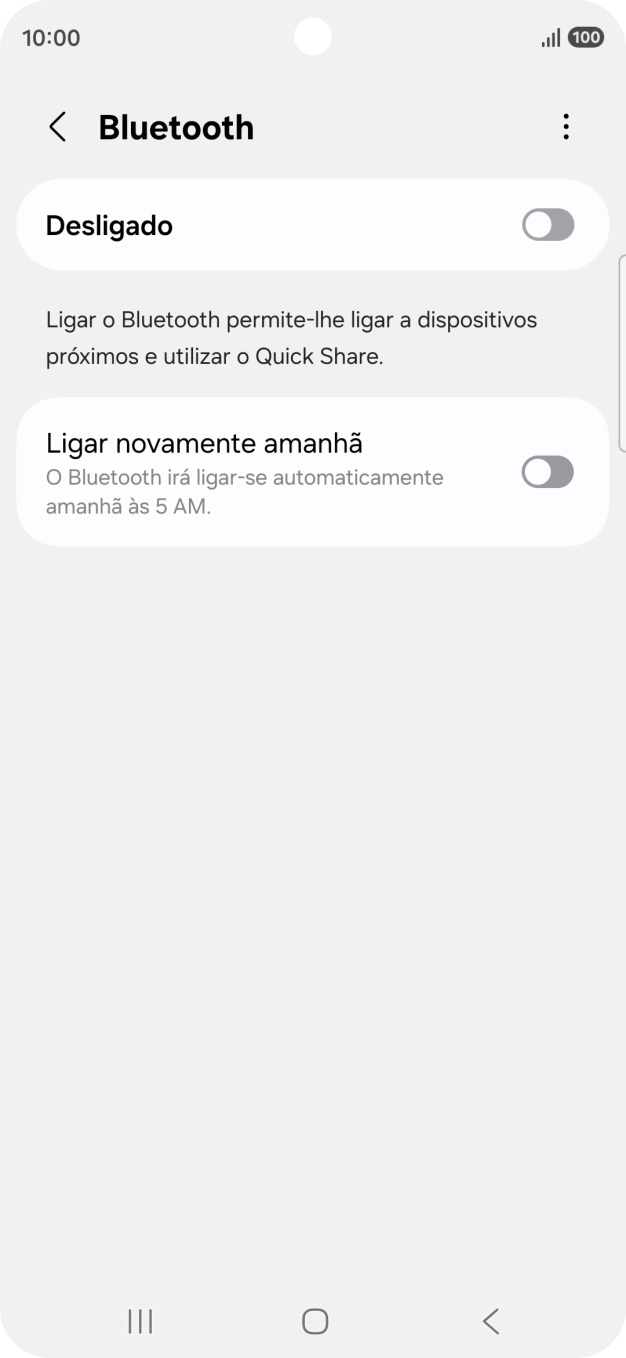 Prima o indicador para ativar a função.