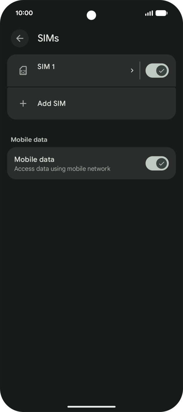 Press the name of your SIM.