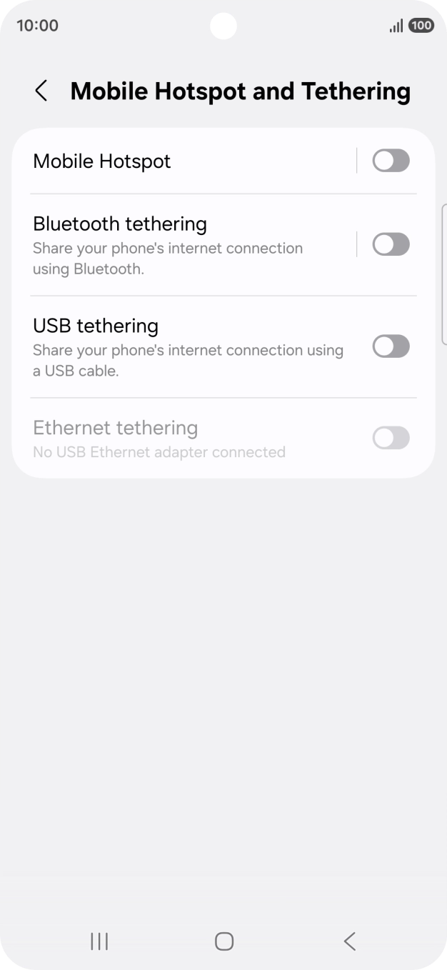 Press Mobile Hotspot. Press Mobile Hotspot.