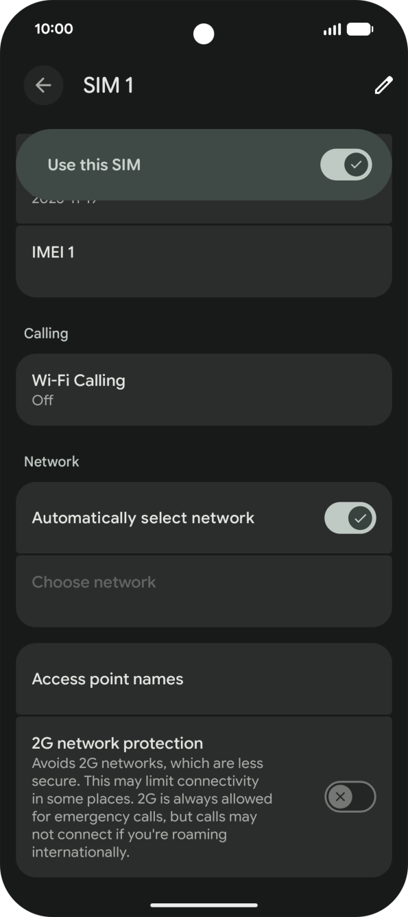 Press Access point names.