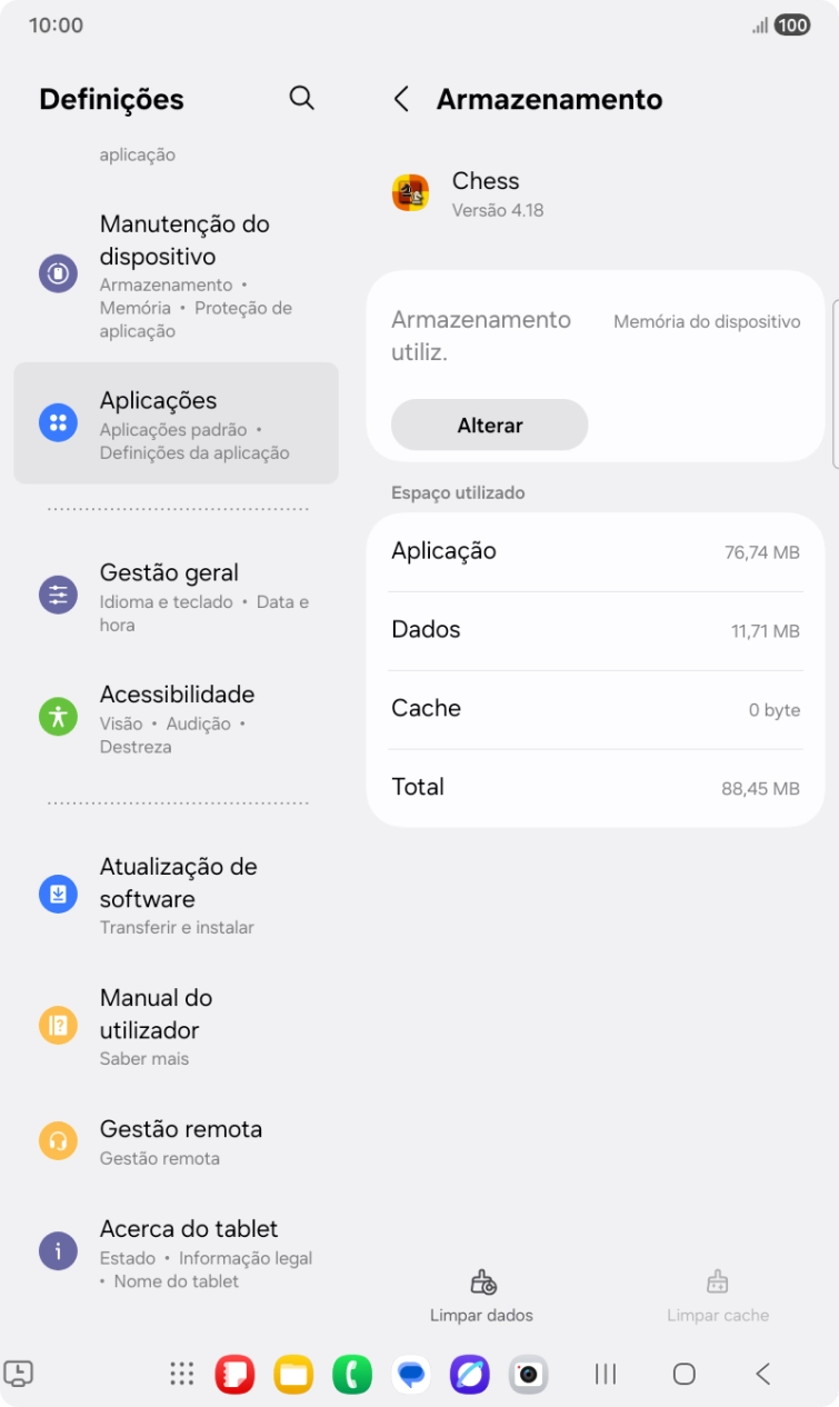 Prima a tecla de início para terminar e voltar ao ecrã inicial.