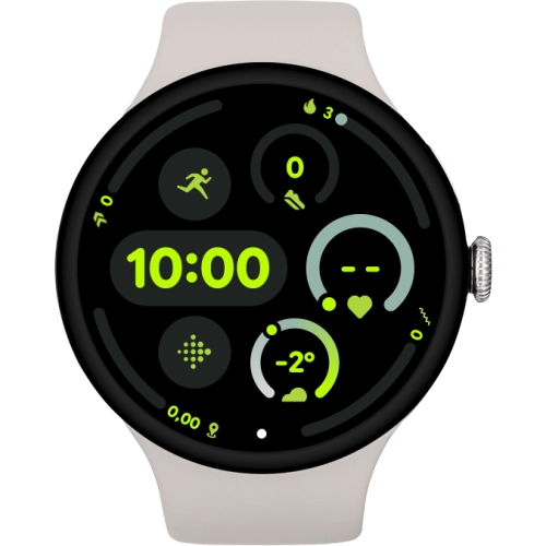 Imagen 1: Vista frontal del Google Pixel Watch 3 - White