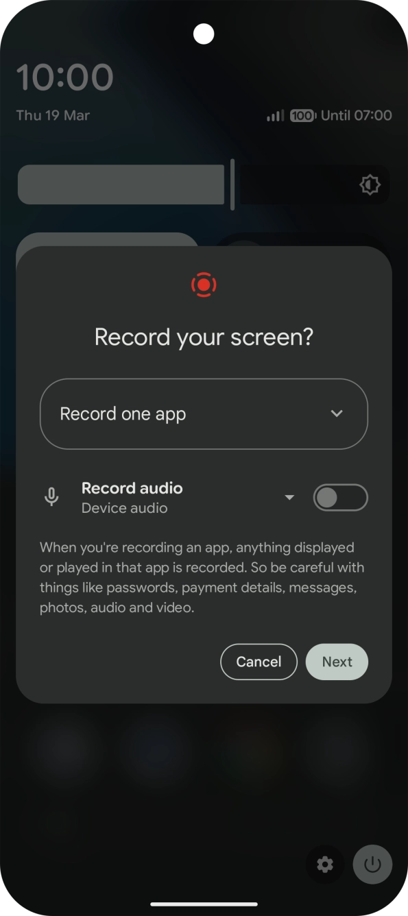 Follow the instructions on the screen to select the required settings.