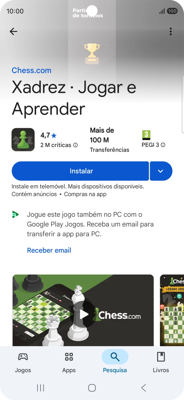 Prima Instalar e siga as indicações no ecrã para instalar a app.