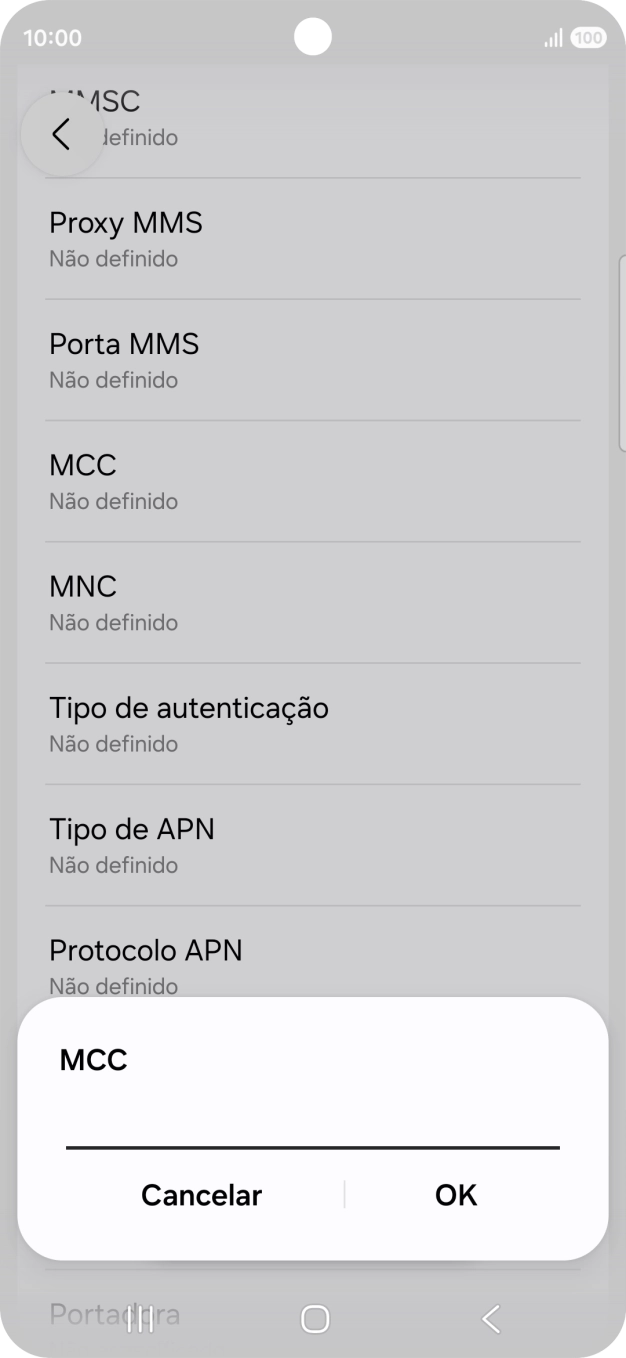 Introduza 268 e prima OK.