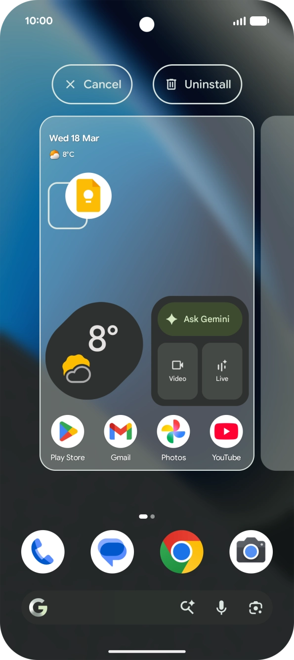 Drag the app icon to the required position on the home screen.