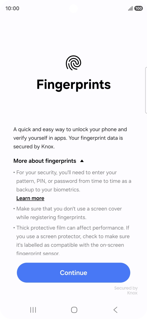 Press Continue. Press Continue.