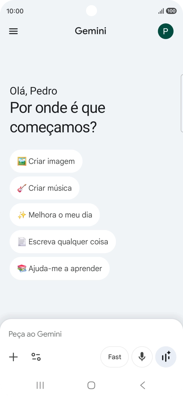 Prima o ícone de perfil.