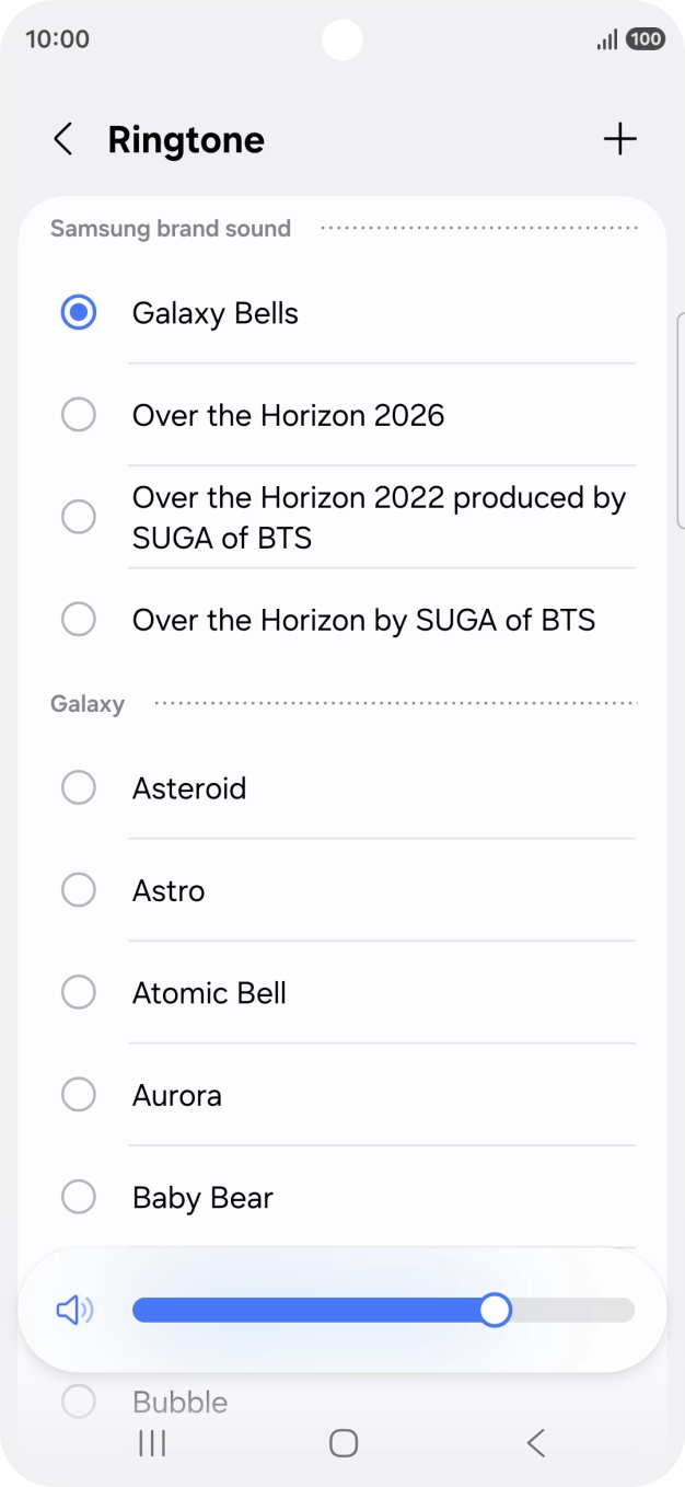 Press the required ringtones to hear them.