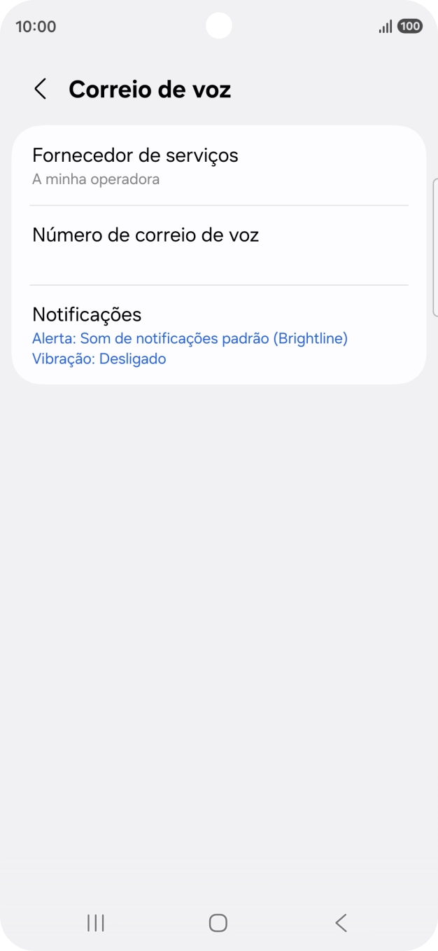 Prima Número de correio de voz.