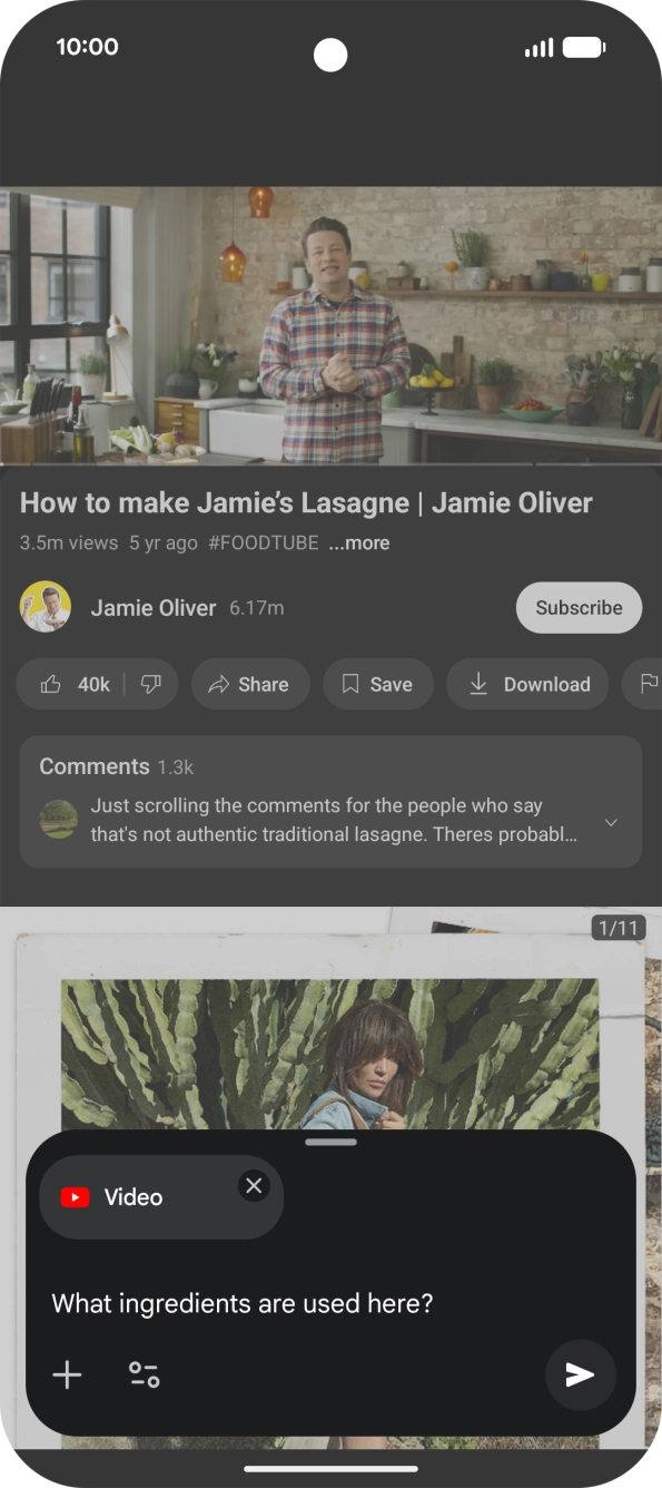 Follow the instructions on the screen to type or speak the required question for the video.