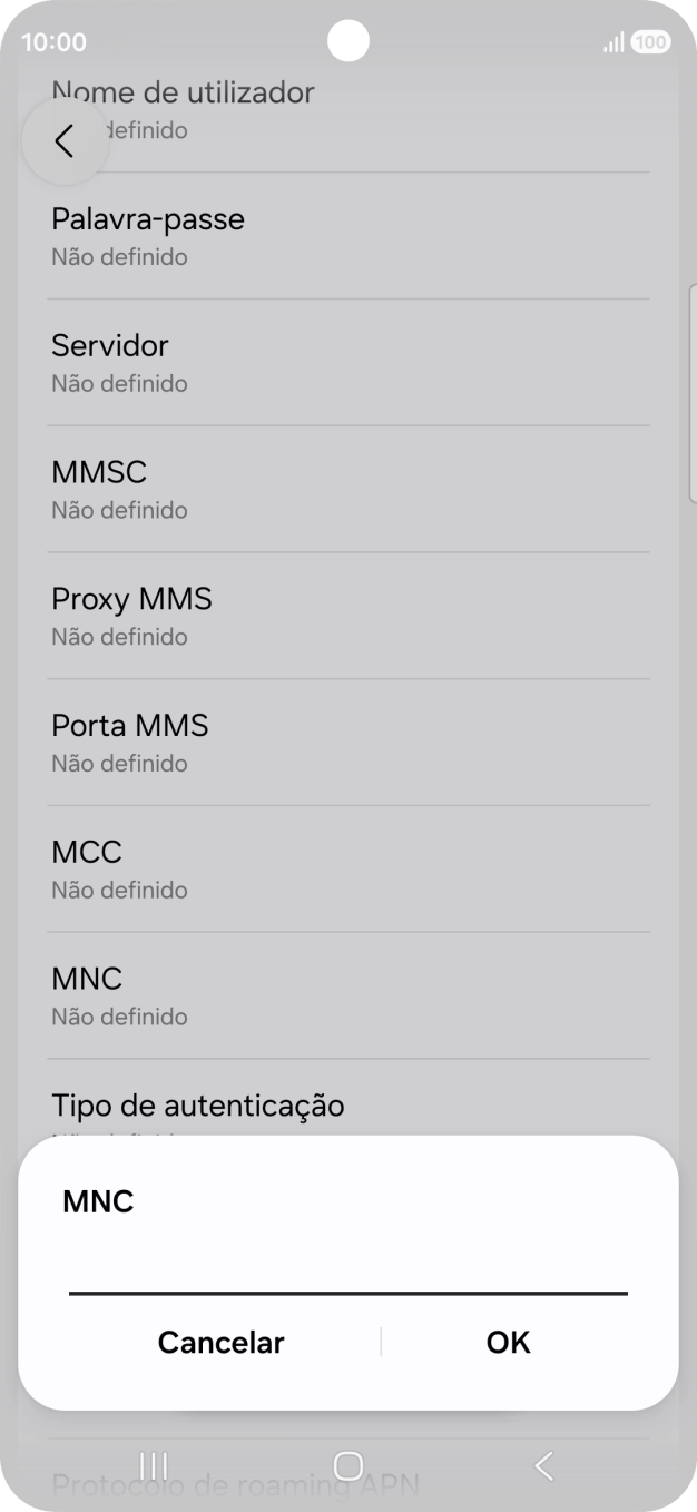 Introduza 01 e prima OK.