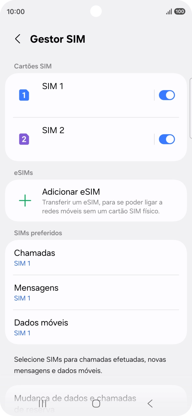 Prima o plano pretendido.