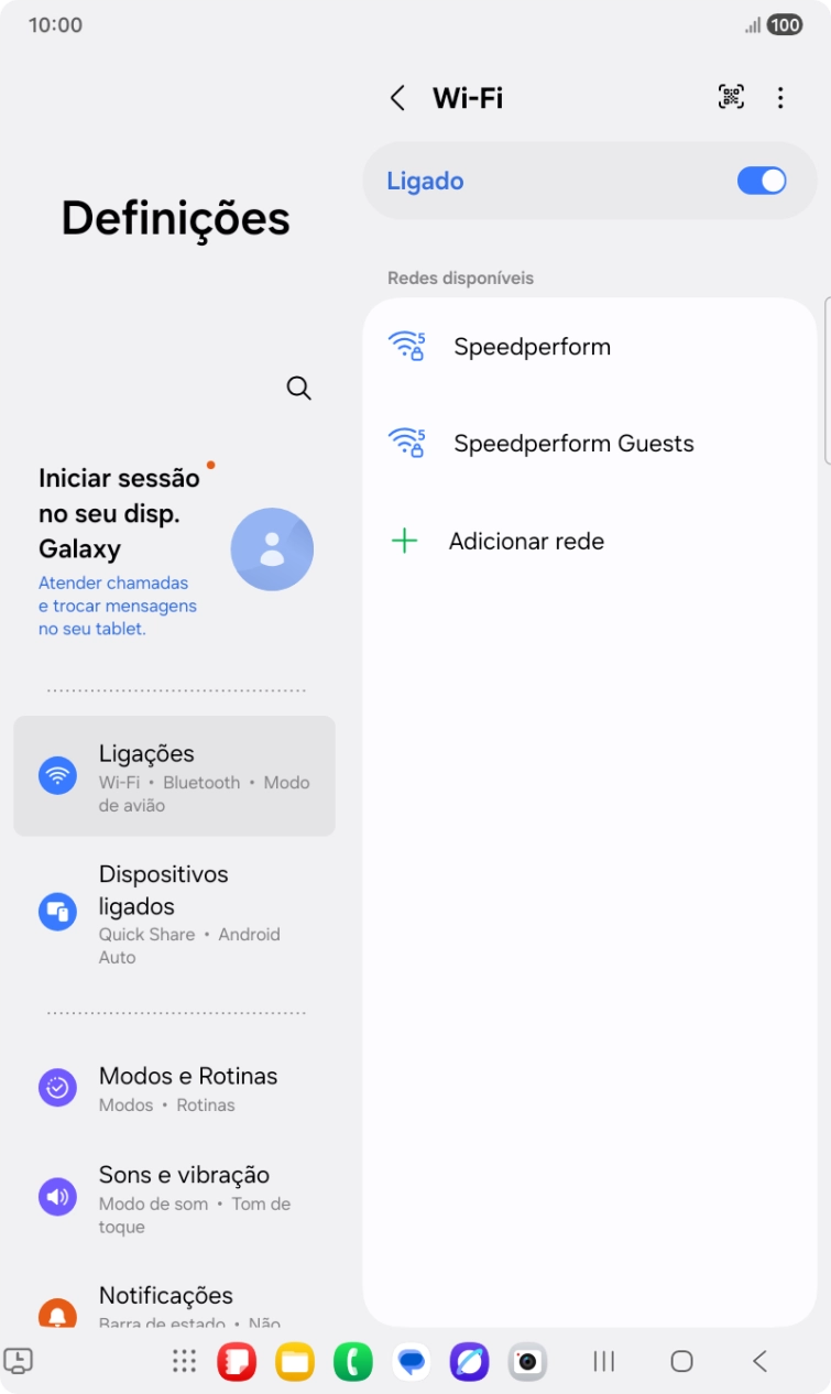 Prima a rede Wi-Fi pretendida.