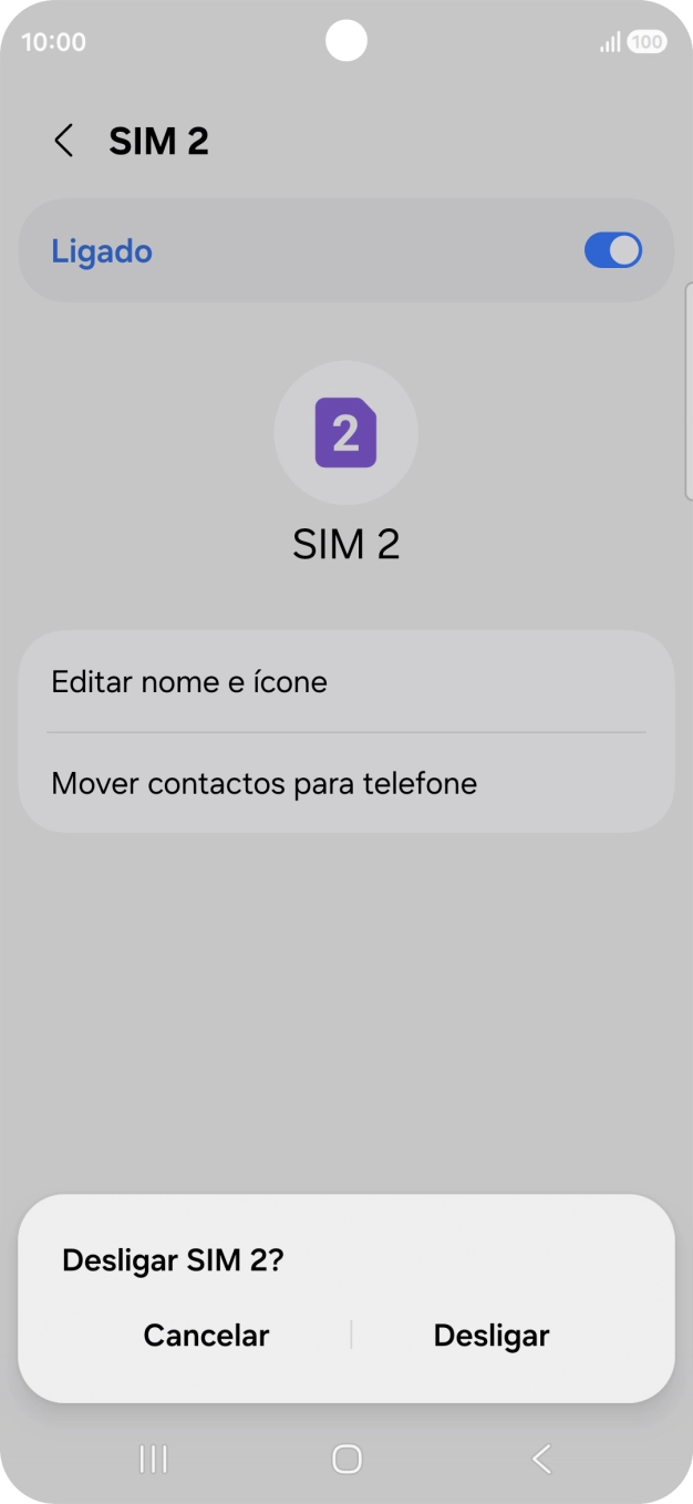 Se desativar a utilização do plano, deve premir Desligar.