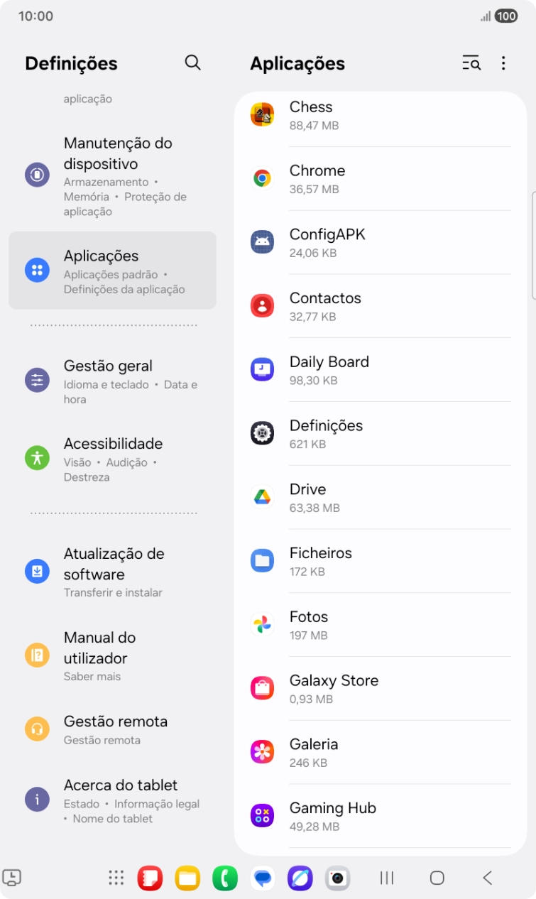 Prima a app pretendida.
