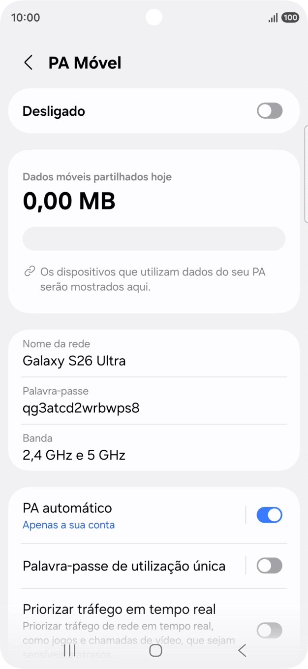 Prima Nome da rede.