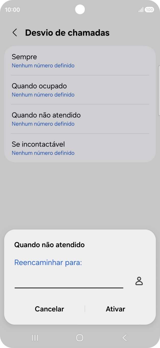 Introduza 123 e prima Ativar.