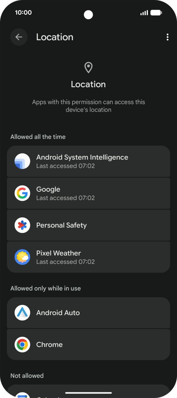 Press the required app. Press the required app.