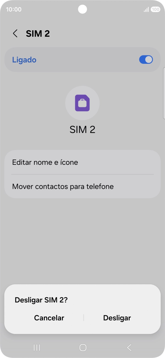 Se desativar a utilização do plano, deve premir Desligar.