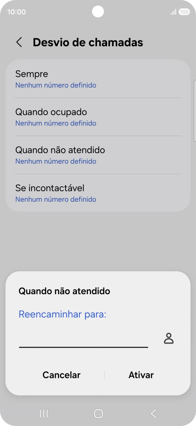 Introduza 123 e prima Ativar.