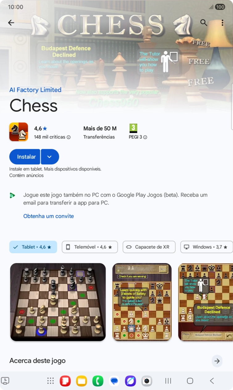 Prima Instalar e siga as indicações no ecrã para instalar a app.
