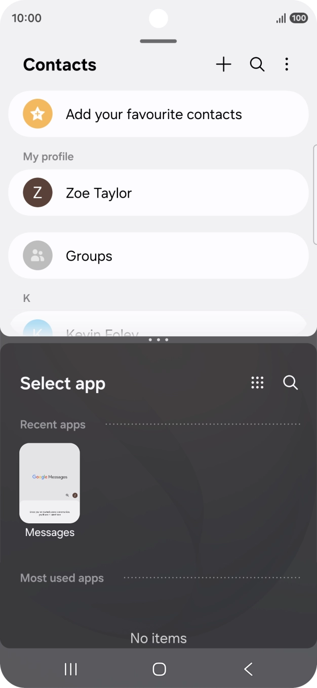 Press the second application. Press the second application.