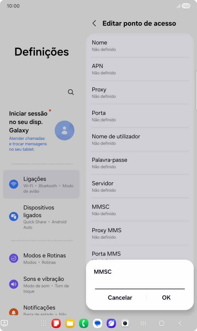 Introduza http://mms.vodafone.pt/servlets/mms e prima OK.