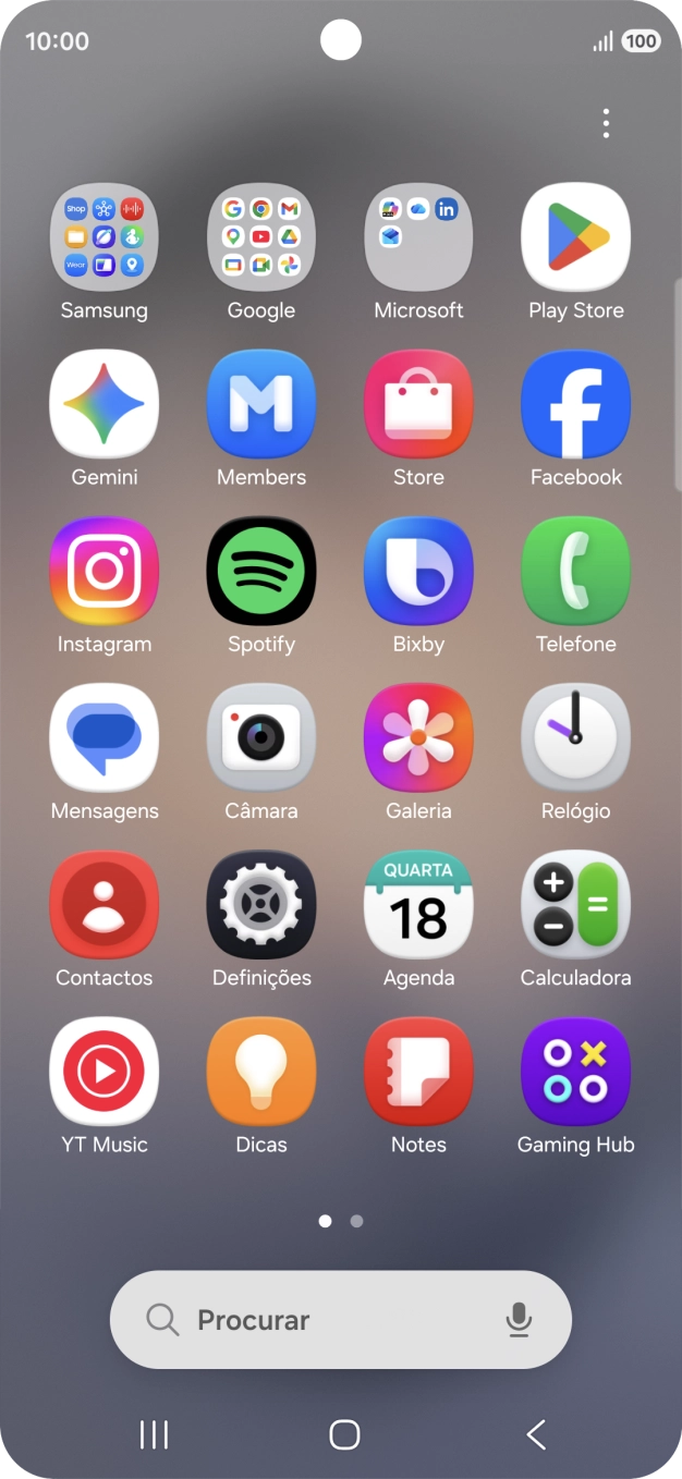 Abra uma app suportada, por ex. Mensagens.