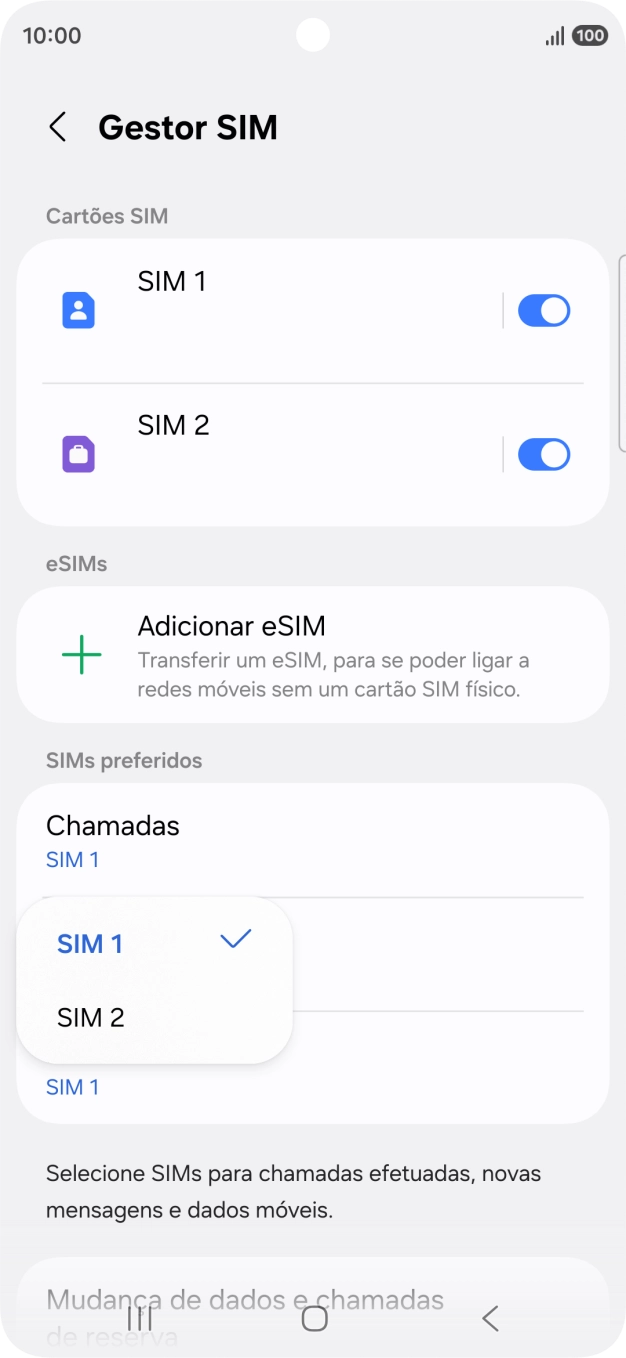 Prima o plano pretendido.