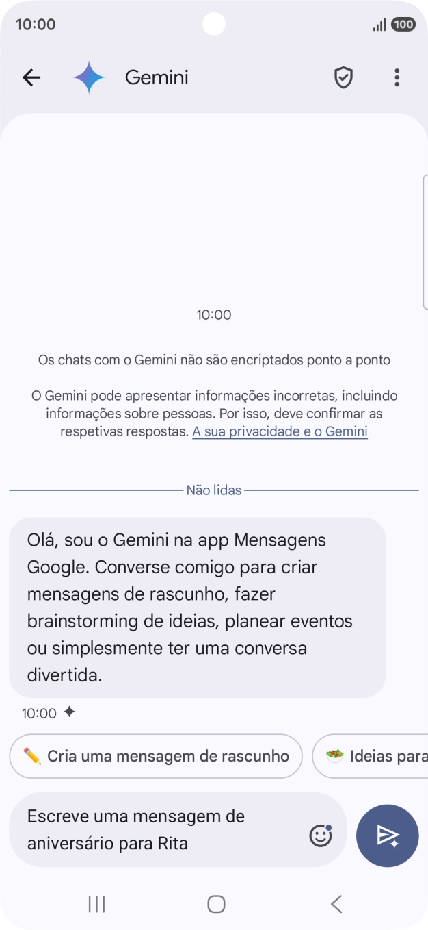 Escreva ou diga com as suas palavras qual o assunto que pretende usar.