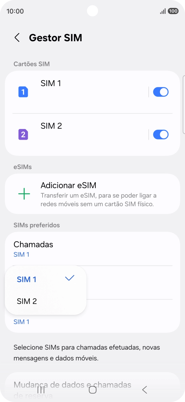 Prima o plano pretendido.