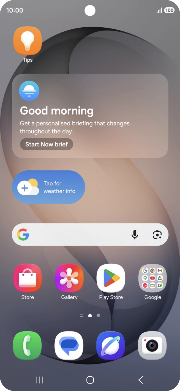 Press and hold the required app icon.