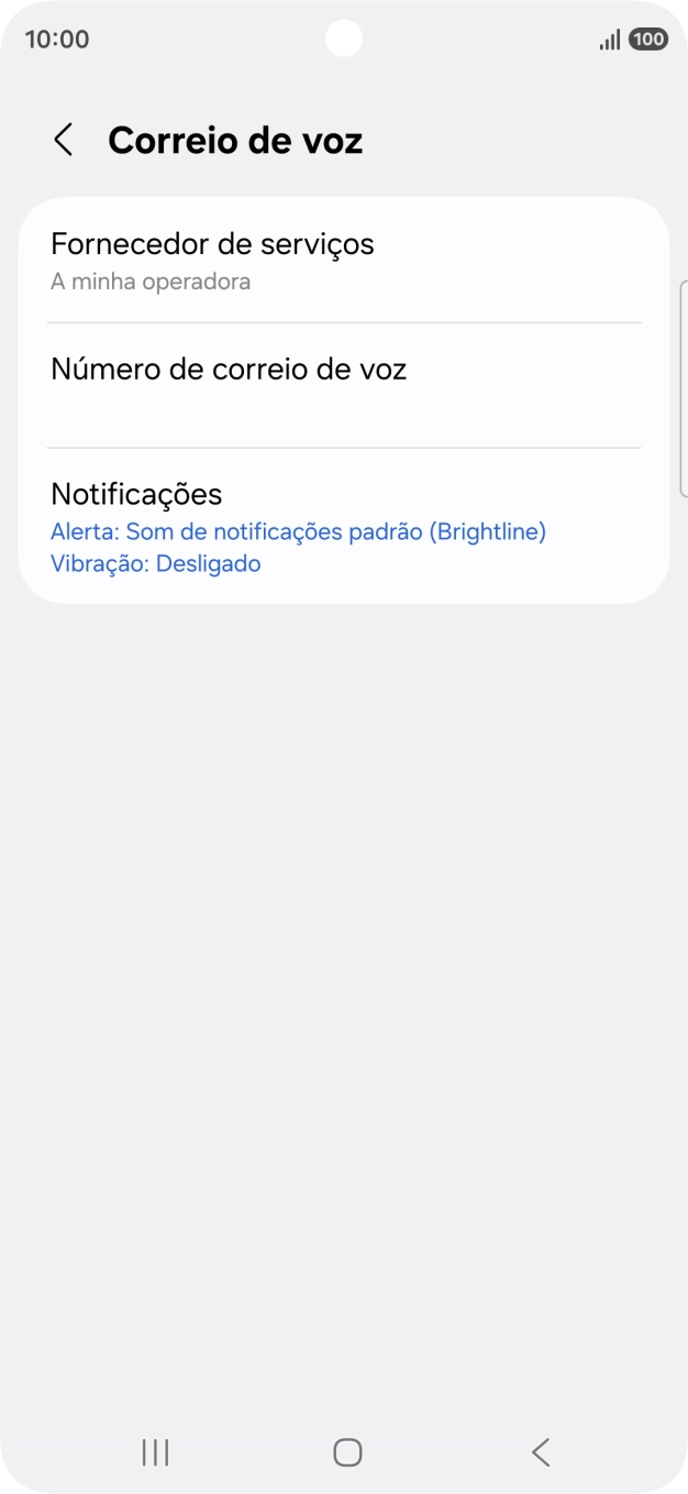 Prima Número de correio de voz.