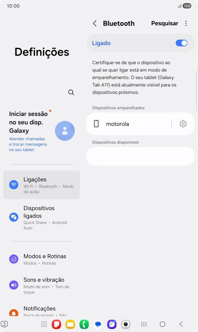 Prima a tecla de início para terminar e voltar ao ecrã inicial.