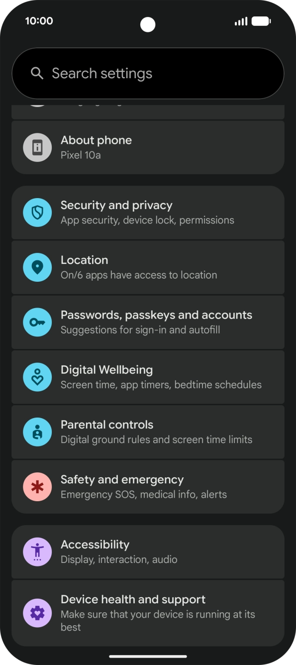 Press Accessibility.