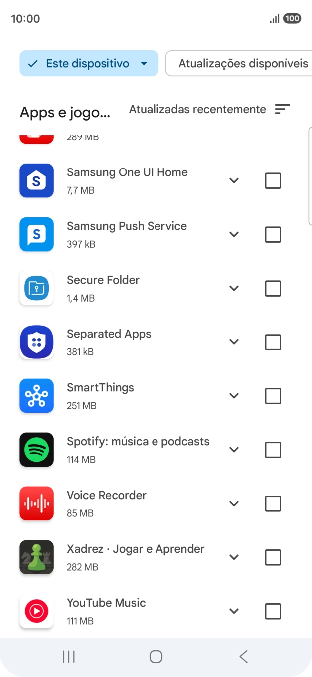 Prima a app pretendida.