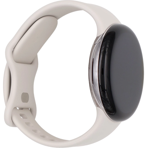 Imagen 3: Vista del lateral izquierdo del Google Pixel Watch 3 - White