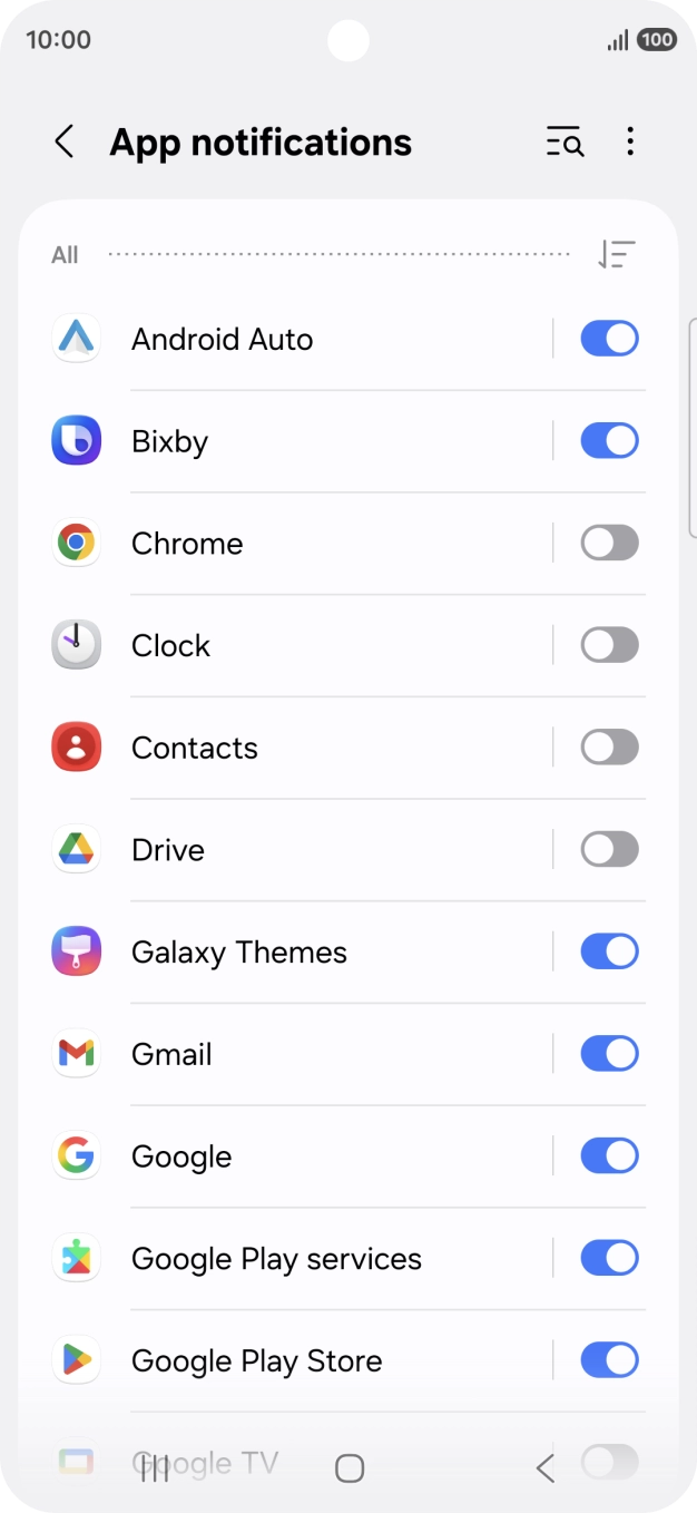 Press the drop down list.