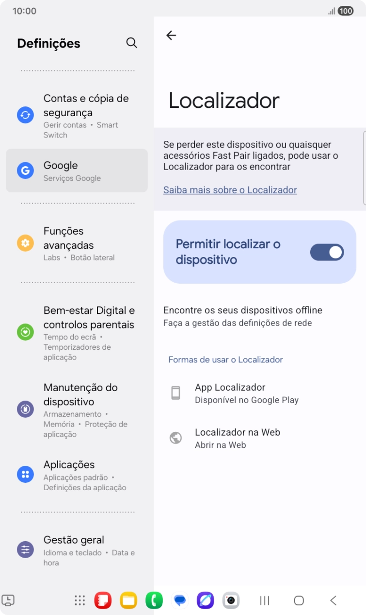 Prima a tecla de início para terminar e voltar ao ecrã inicial.