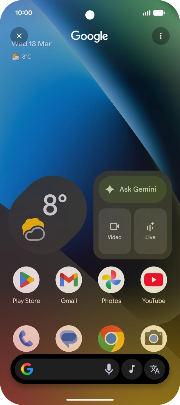 Press the music icon to start searching. Press the music icon to start searching.