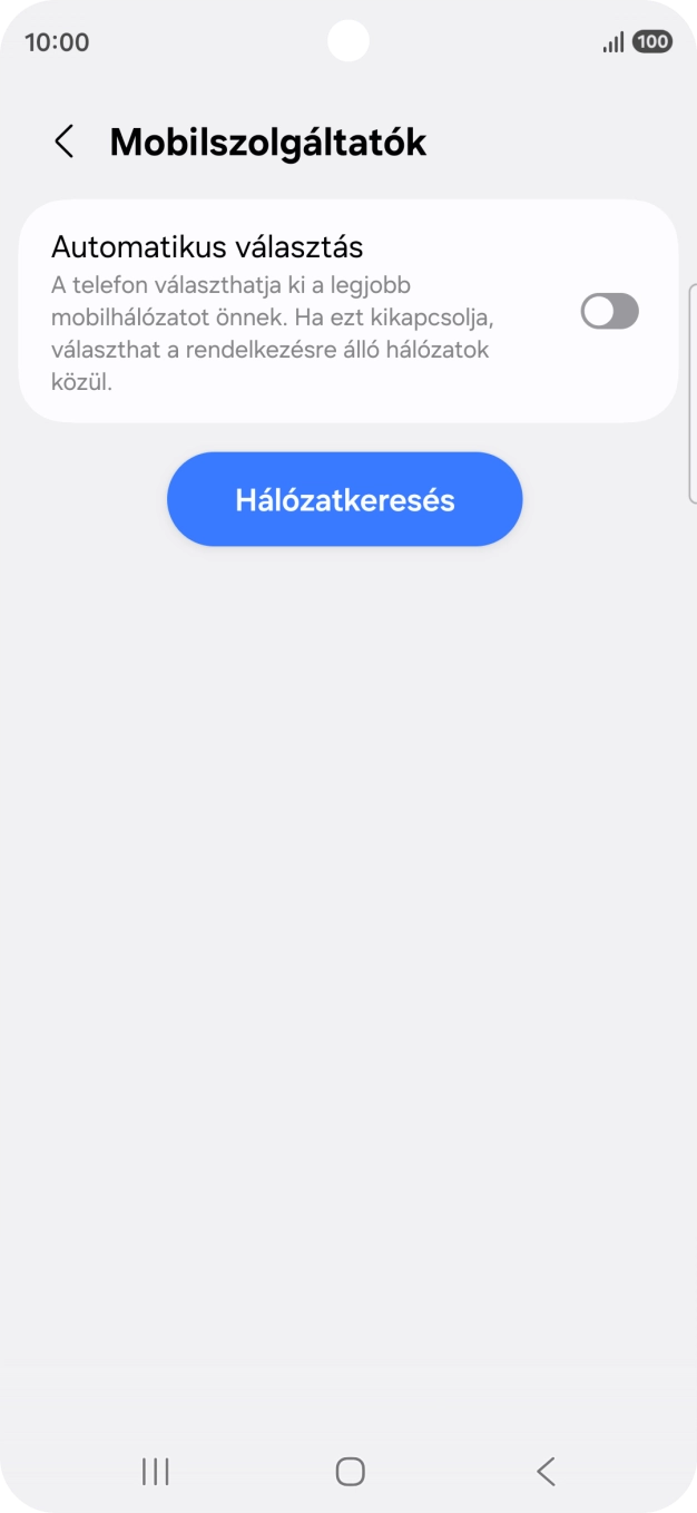 Kattints az „Automatikus választás” melletti csúszkára a funkció bekapcsolásához.